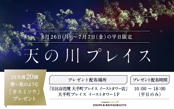 【終了】プレゼントキャンペーン「天の川プレイス」開催！